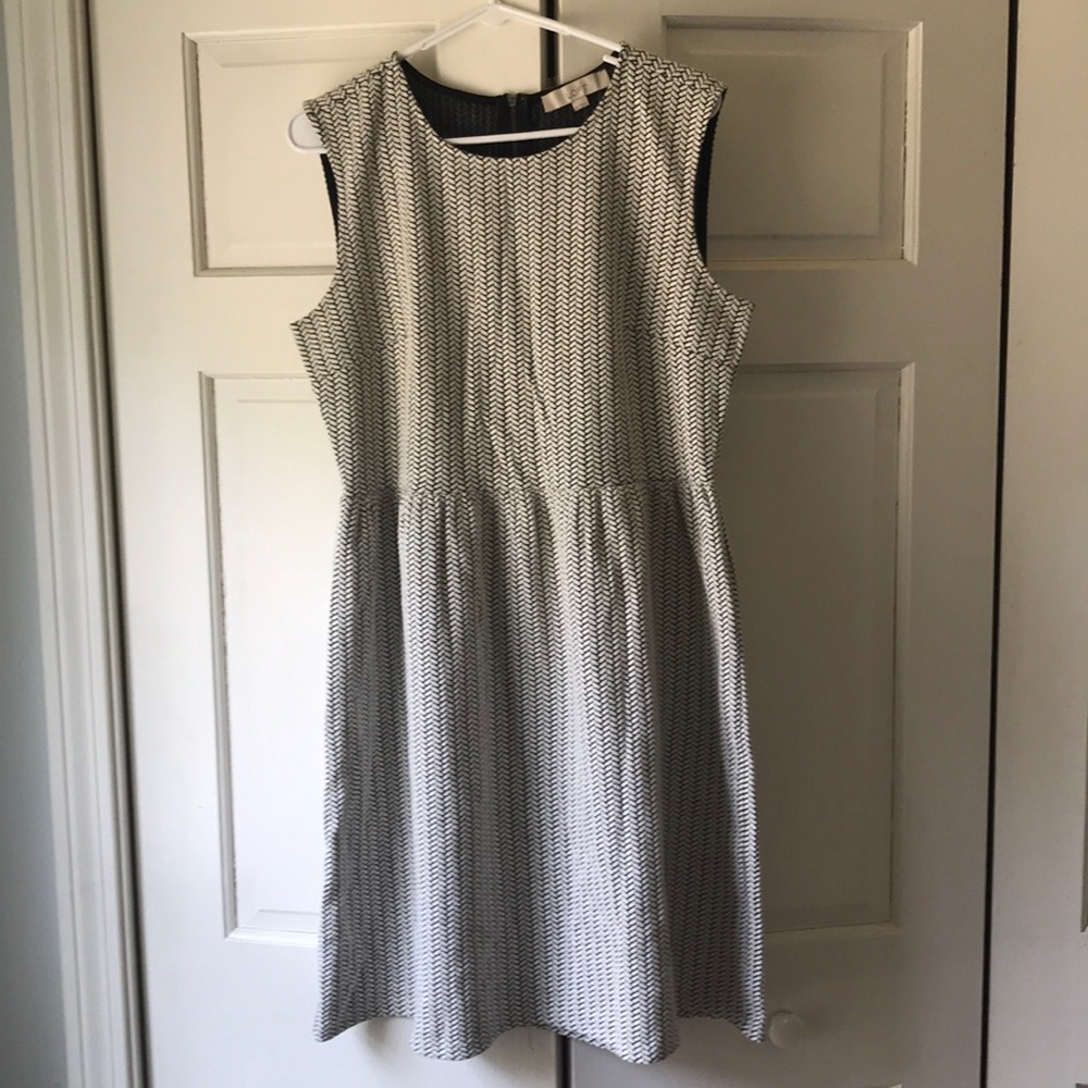Loft black and white dress